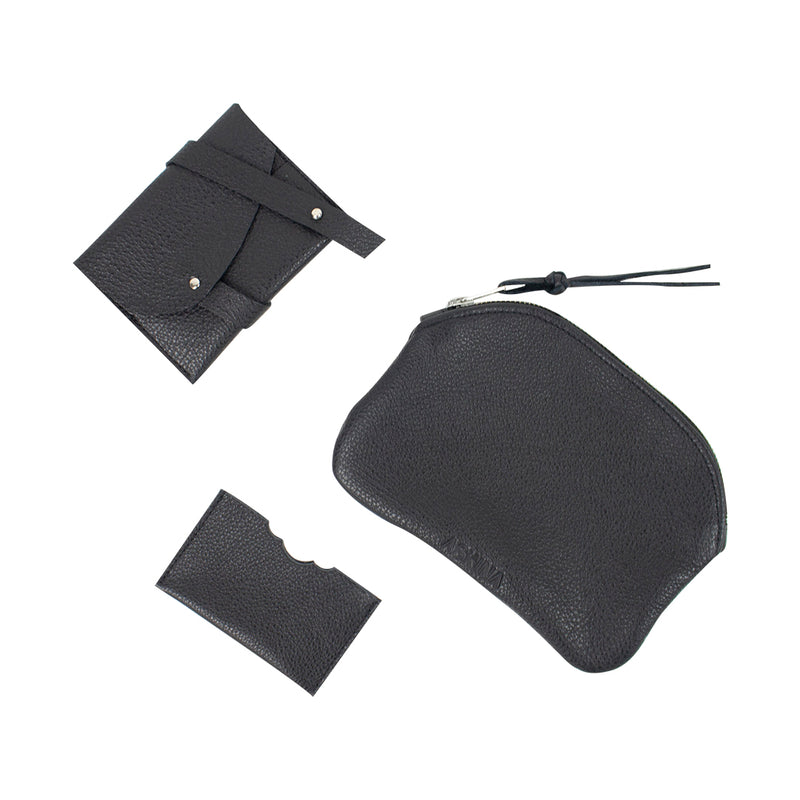 Set of small zipper purse - credit card holder - card holder